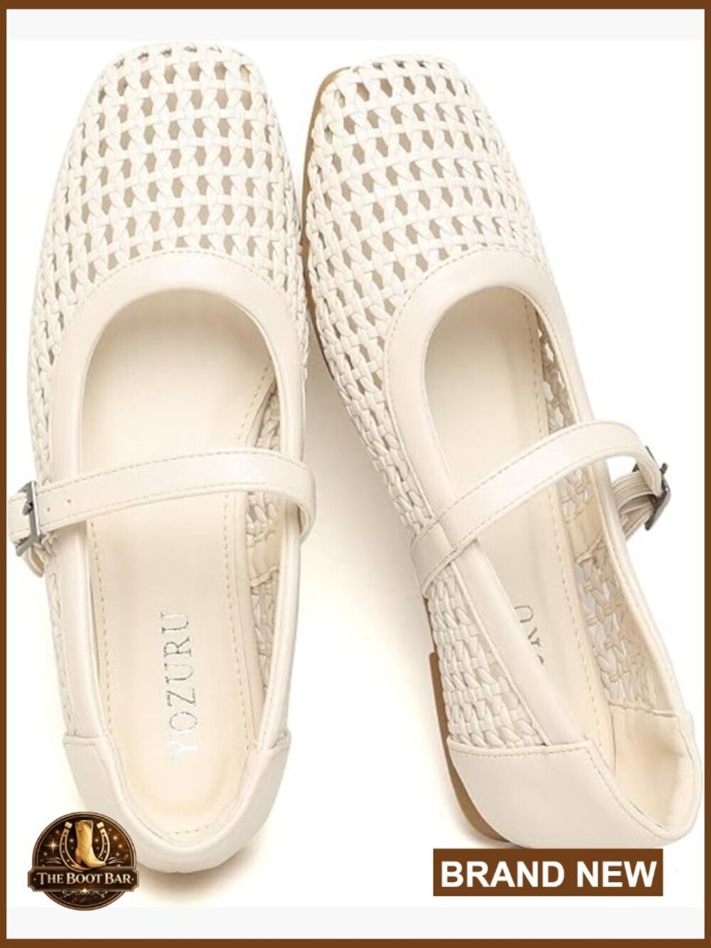 Woven Mesh Mary Jane Flats - Dressy Ballerina Shoes for Women